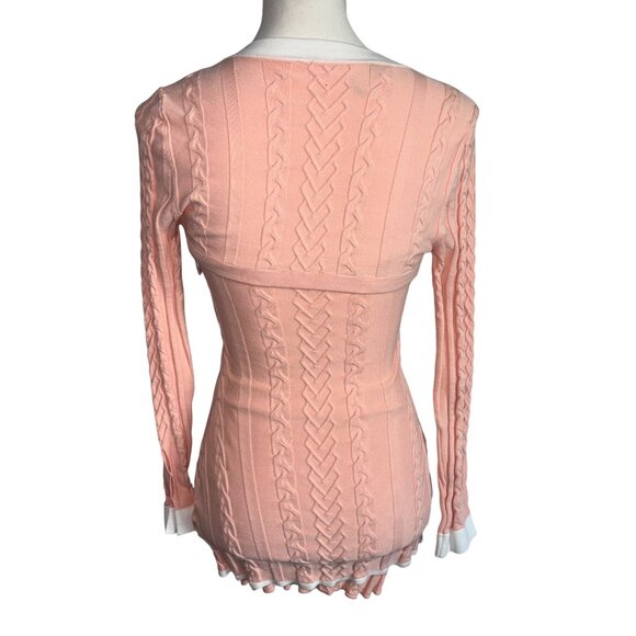 Nana Jacqueline Kelli Knit Set in Peach Small New Womens Skirt Top Outfit - Picture 7 of 14